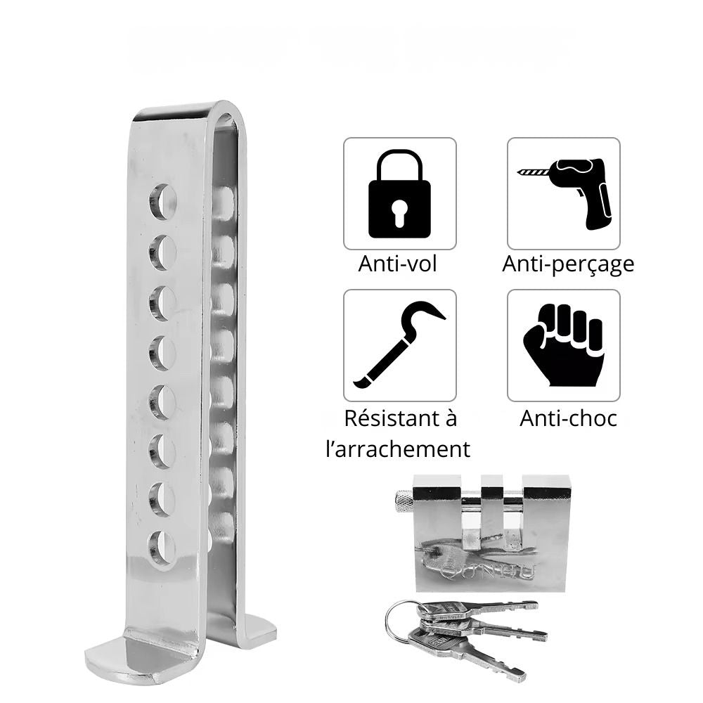 Bloque Pédale Haute Sécurité : L'Immobilisation Mécanique en Acier Inoxydable