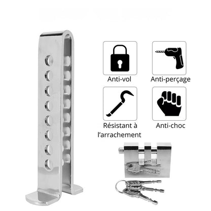 Bloque Pédale Haute Sécurité : L'Immobilisation Mécanique en Acier Inoxydable
