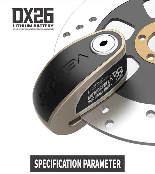 Antivol Moto Bloque-Disque DX26 : La riposte sonore de 130 dB.